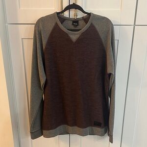 Bench Men's Raglan Sweatshirt - Gray and Brown